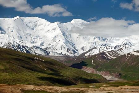 高地 自然 亚洲 天空 全景图 高的 美丽的 帕米尔 风景