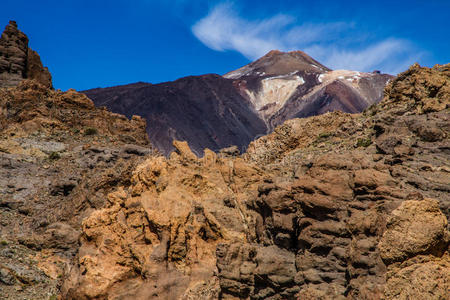 埃尔泰德火山和熔岩形成特内里费，西班牙