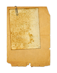 一套旧档案纸和复古明信片照片