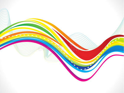 抽象的艺术色彩斑斓的波浪背景插画
