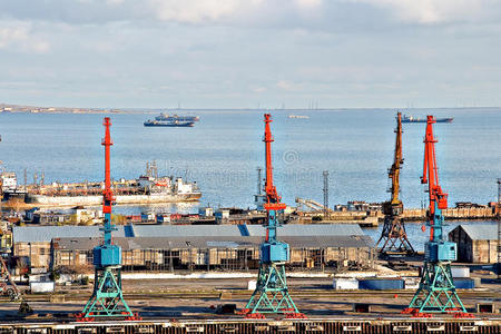 港口 行业 货物 负载 海滩 商业 海岸 码头 海港 机箱