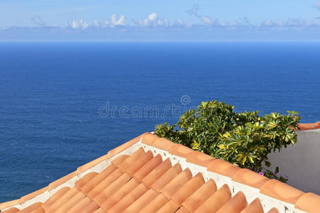 地平线 植物 金丝雀 屋顶 复制 建筑学 岛屿 风景 房子