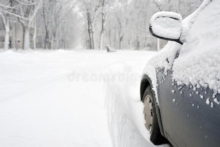 寒冷的 气候 早晨 基础设施 捕获 停车 地区 降水量 汽车