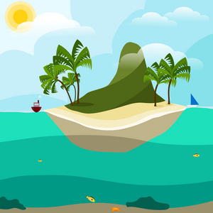 千里江山插画-千里江山手绘-千里江山卡通图-摄图新视界