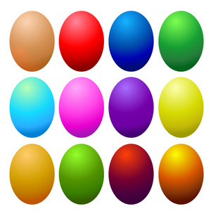 矢量图。复活节彩蛋
