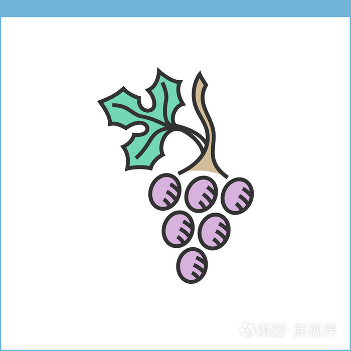 葡萄酒的葡萄矢量图标