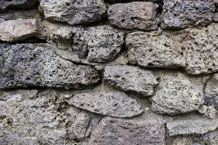 古老的石墙旧砖块纹理块纹理