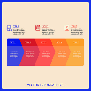 五个步骤图模板 2
