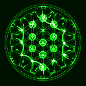 矢量的生命之树,神圣几何符号照片