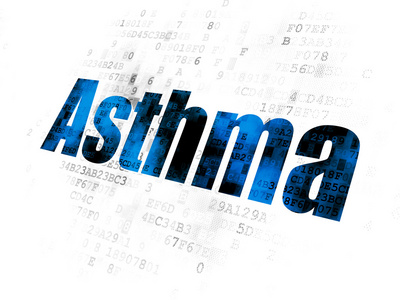 医学概念 数字背景下的哮喘