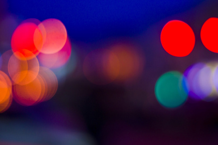 夜晚的城市街道灯景背景图片