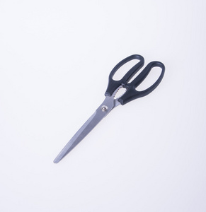 剪刀或背景上的黑色钢剪刀
