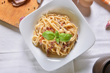 美味的意大利面 carbonara