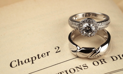 书上的结婚戒指