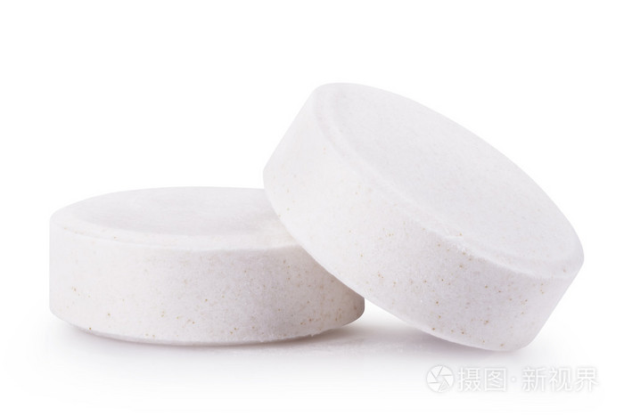 孤立的白色药片