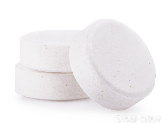 孤立的白色药片