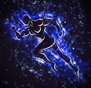 跑步运动员艺术概念照片