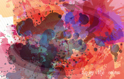 创意快乐的霍利背景。 抽象水彩艺术手牌