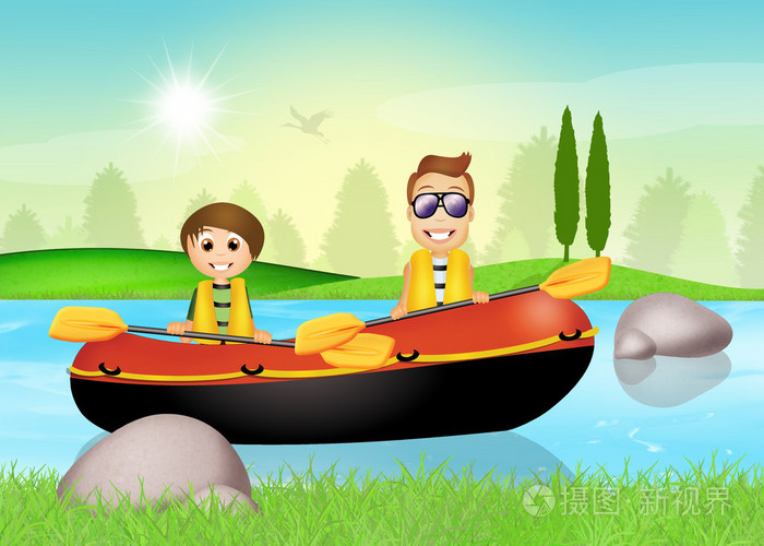 父亲和儿子漂流