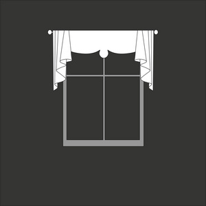 窗帘素描设计窗帘窗口