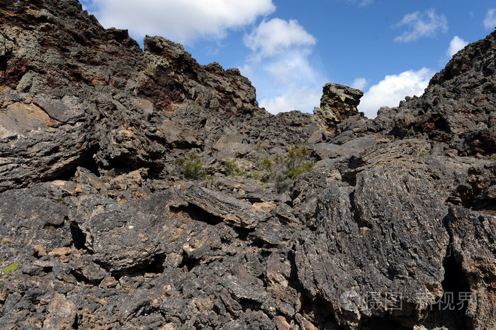 在智利南部的国家公园帕利艾克, 灭绝的火山 魔鬼的住所