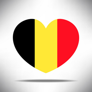 在心脏上的比利时标志形状图