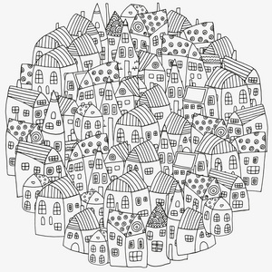 房子黑白图片-房子黑白素材-房子黑白插画-摄图新视界