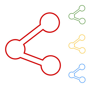 共享。一套线图标