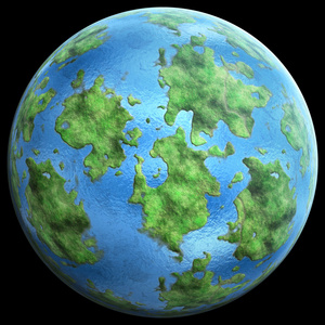 绿色的 Planetgreen 星球与地球相似