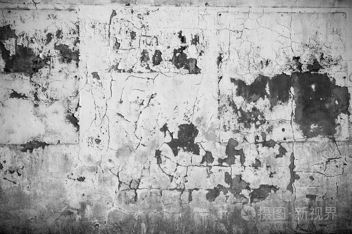 旧混凝土墙油漆剥落