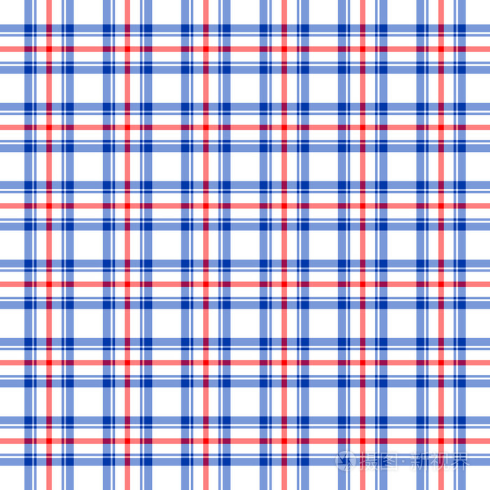 蓝色红色和白色的格子背景