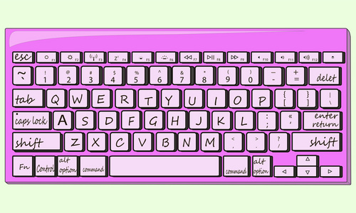 无线键盘矢量图片