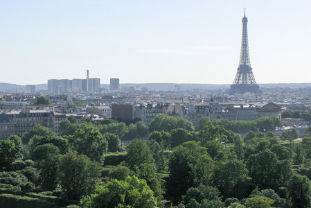 壮观的全景的巴黎，法国