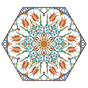 古色古香的奥斯曼土耳其模式矢量设计八十七