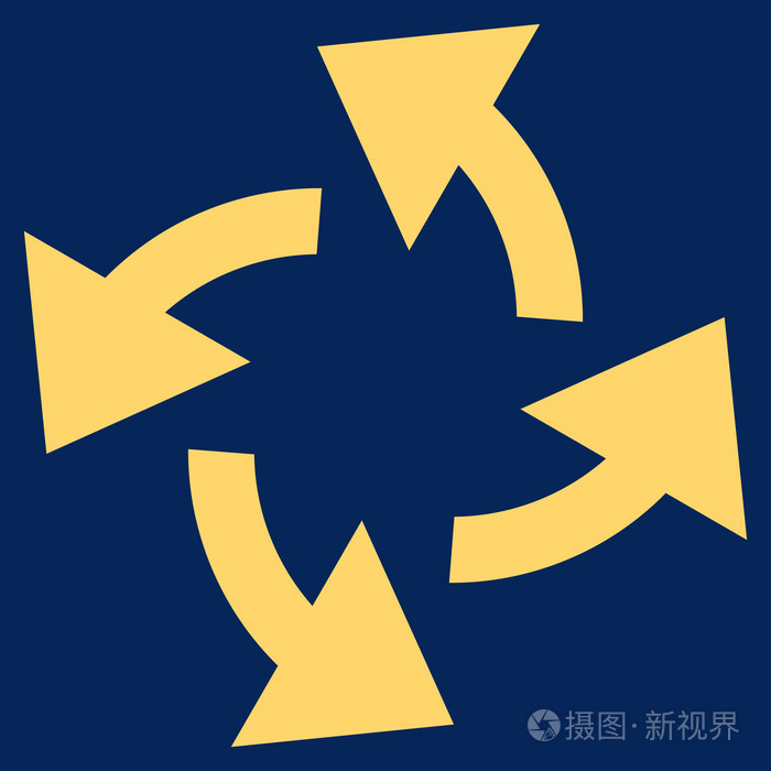 离心箭头平面向量象形图