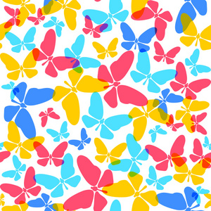 色彩艳丽的蝴蝶图案