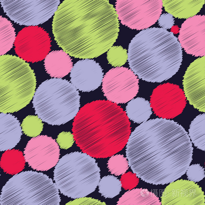 无缝向量与圆和圆点装饰背景.打印.布设计壁纸