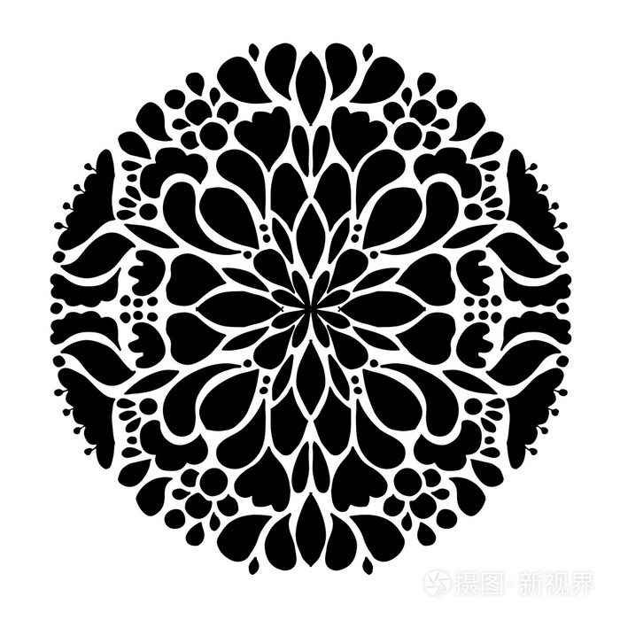 曼陀罗的点缀,为您设计的抽象图案