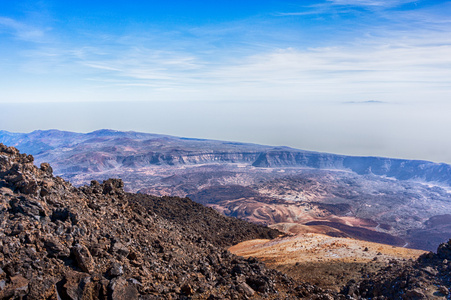 伟大的泰德火山的火山口