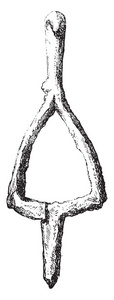 梅洛维尼亚铁钩位于鲁恩复古雕刻。