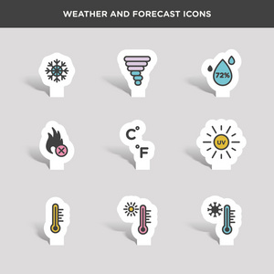 天气和预测的图标集