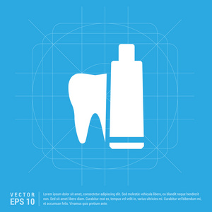 牙齿和粘贴图标