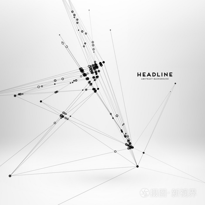 与点和线的抽象背景