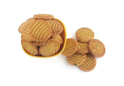 印度的甜饼干,端着碗照片