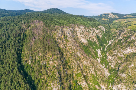 黑山山脉森林空中