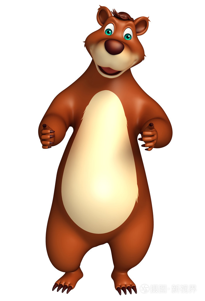 可爱有趣的熊卡通人物