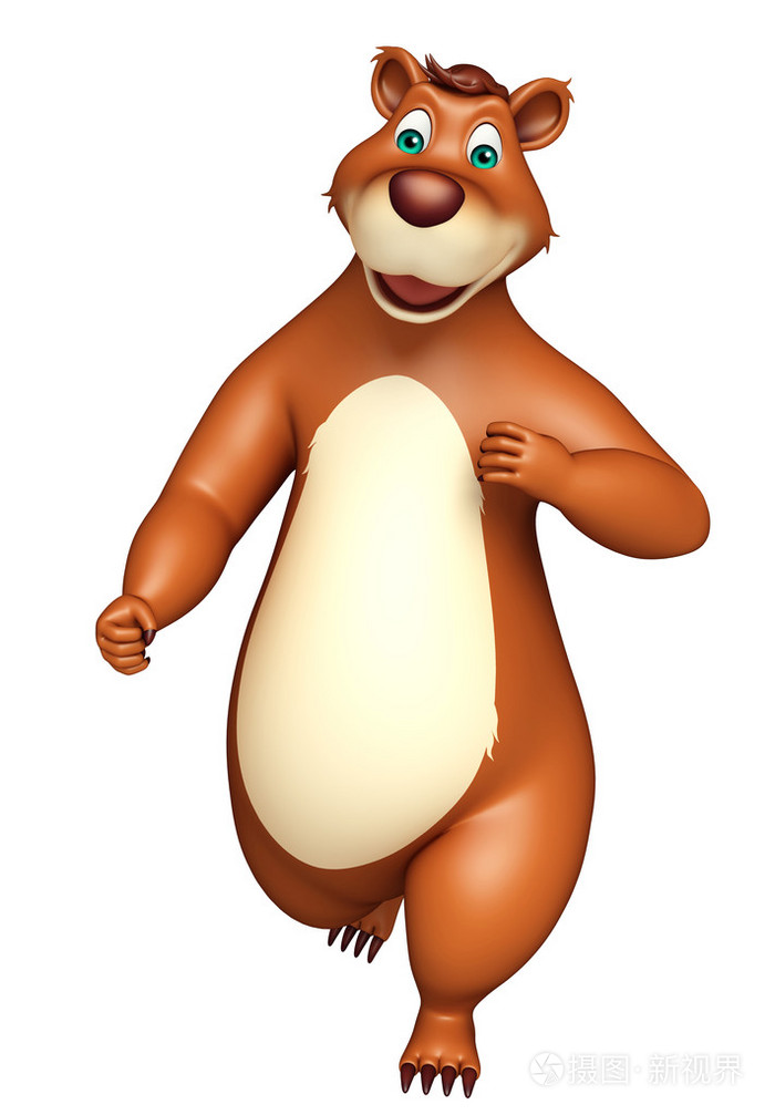 可爱有趣的熊卡通人物