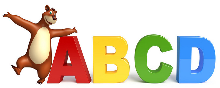 卡通abcd图片