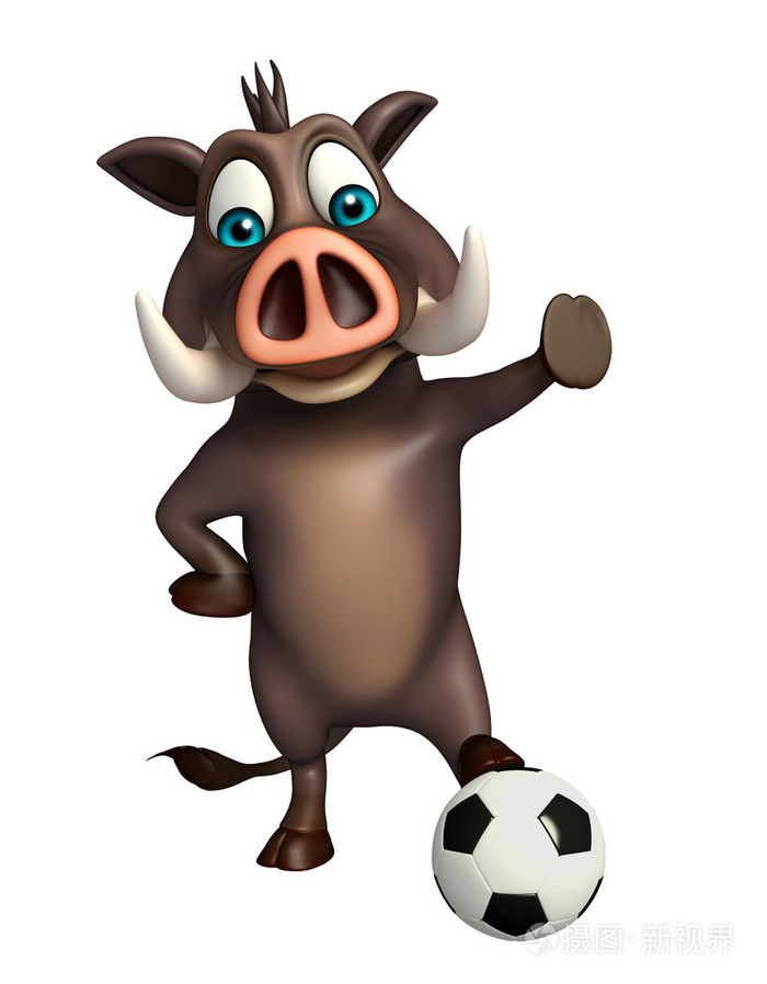 可爱的野猪卡通人物