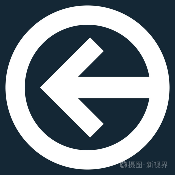 方向左平面矢量图标